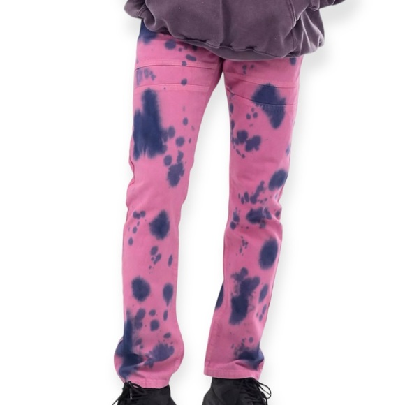 RECLAIMED VINTAGE | Tie Dye Pink and Purple Jeans - Picture 1 of 9